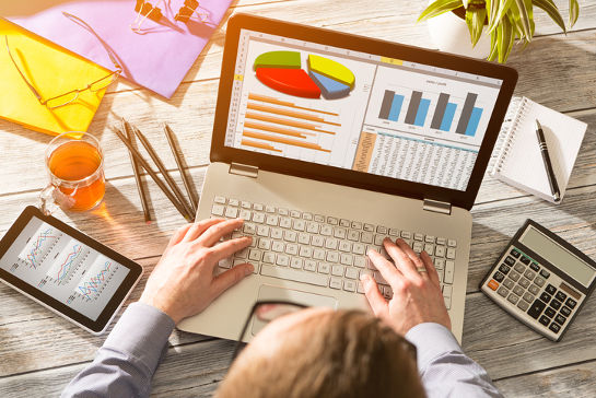 Graph Marketing Digital Analysis Finance Concept -  Stock Image